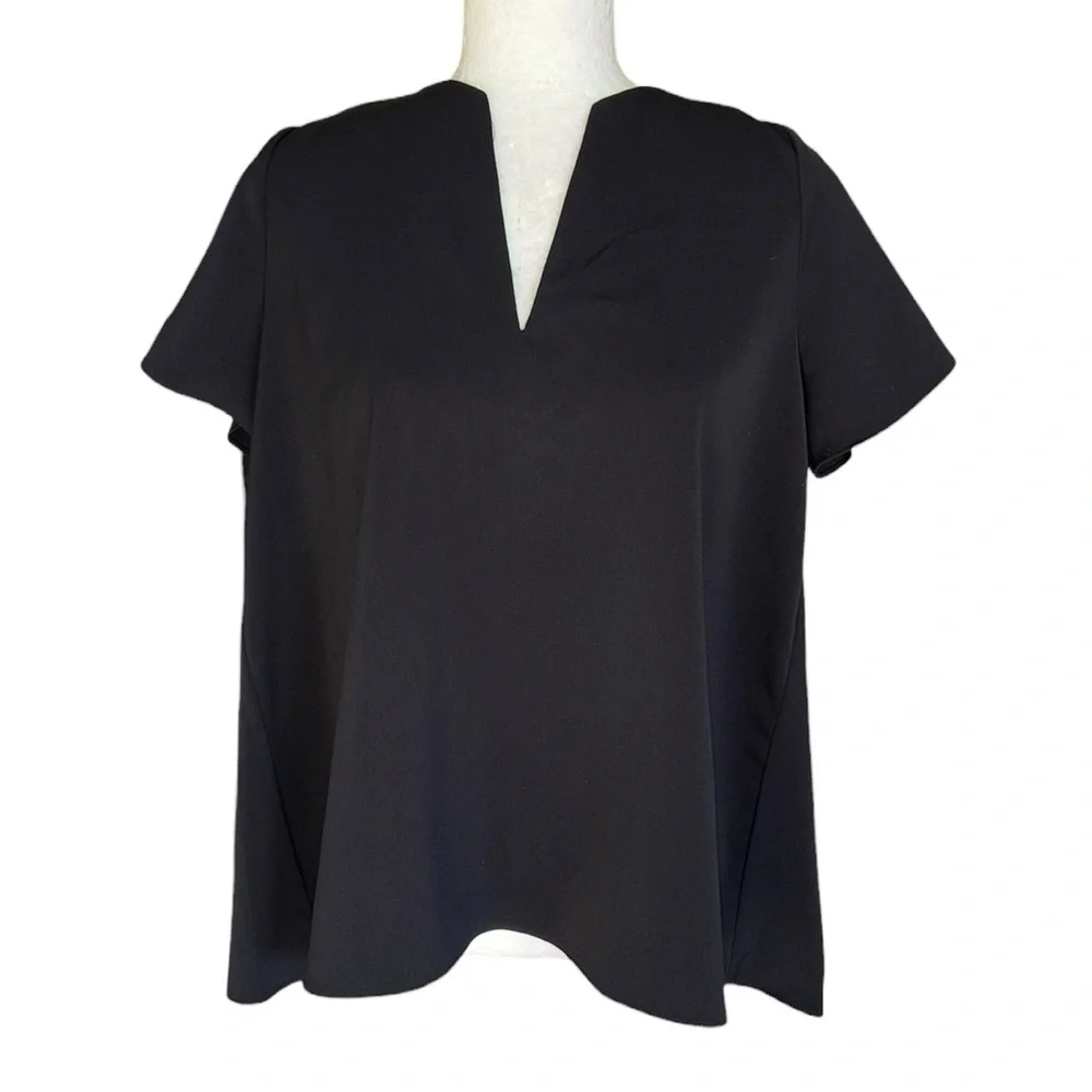Gretchen Scott Black Short Sleeve Swing Top - S - Picture 2 of 10